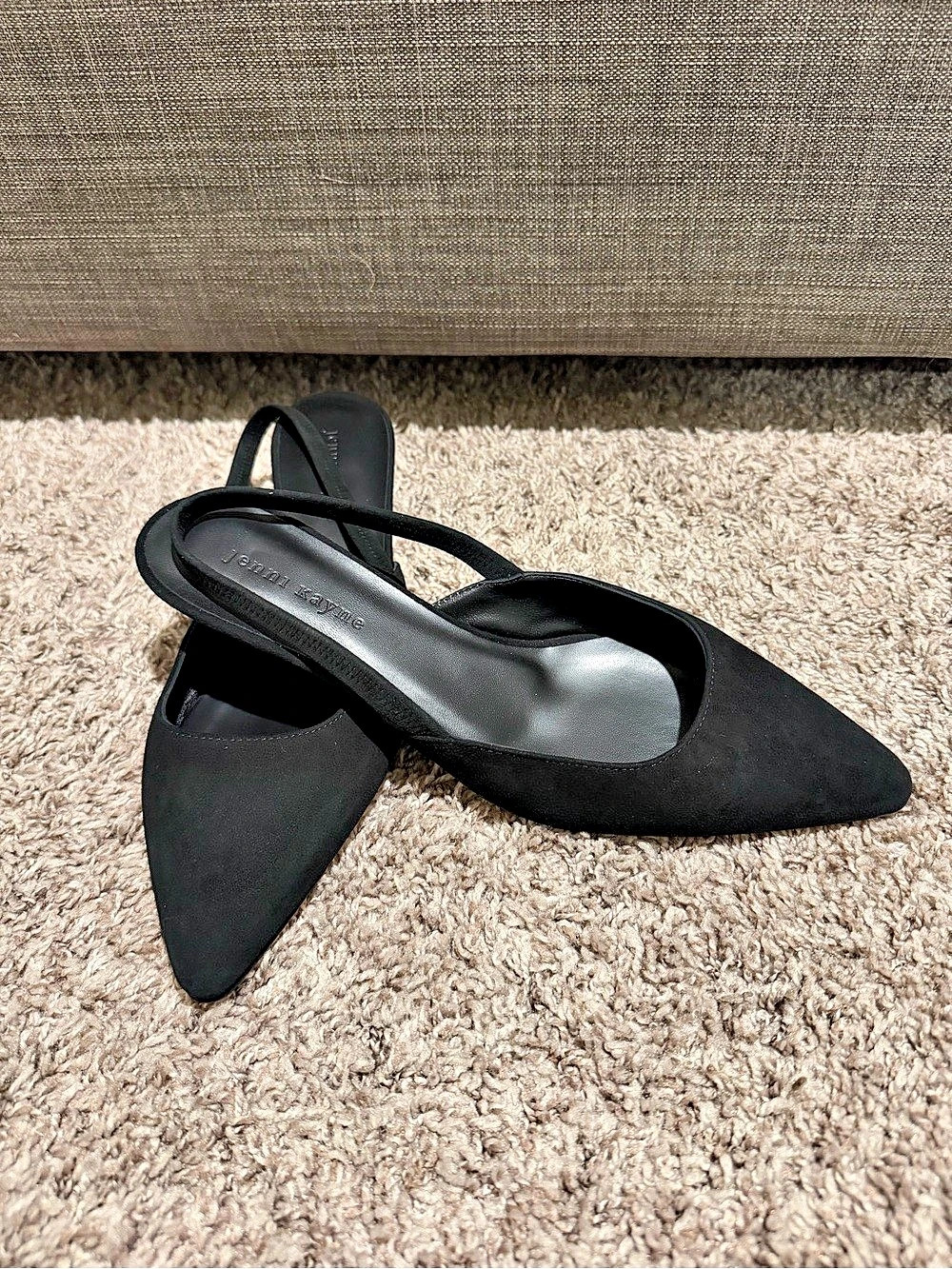 Jennie Kayne slingback kitten heels Pointed-Toe in Black EU 41 Like New